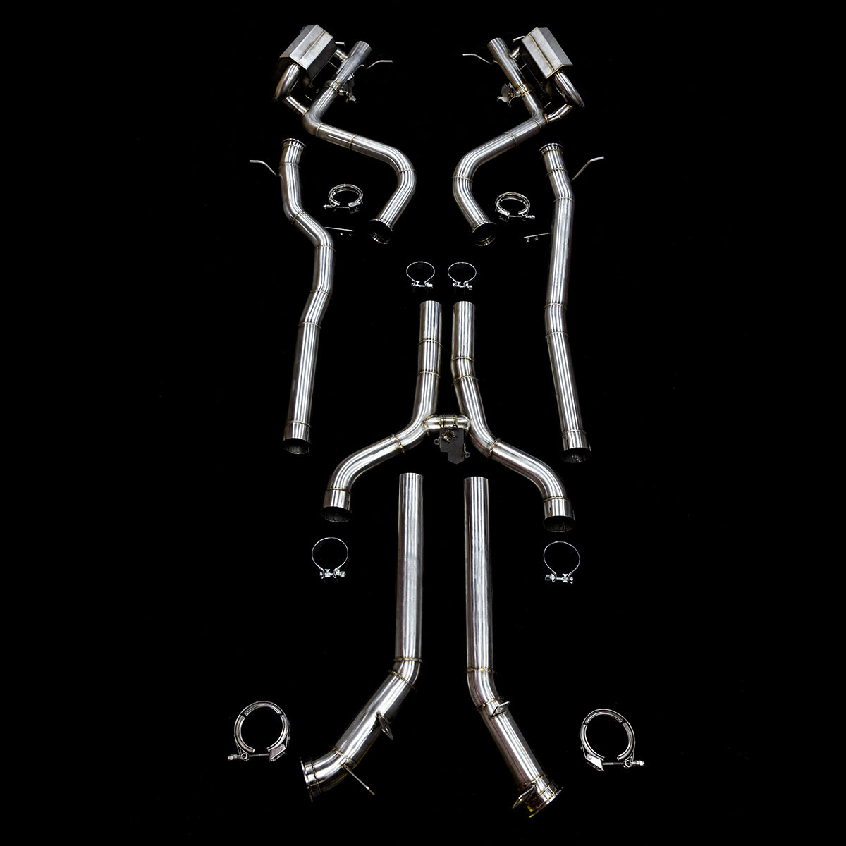 MERCEDES E63(S) AMG M177 (213) VALVED EXHAUST SYSTEM 76MM 3INCH by BlackBoost UAE | USA | EU | CA | CN