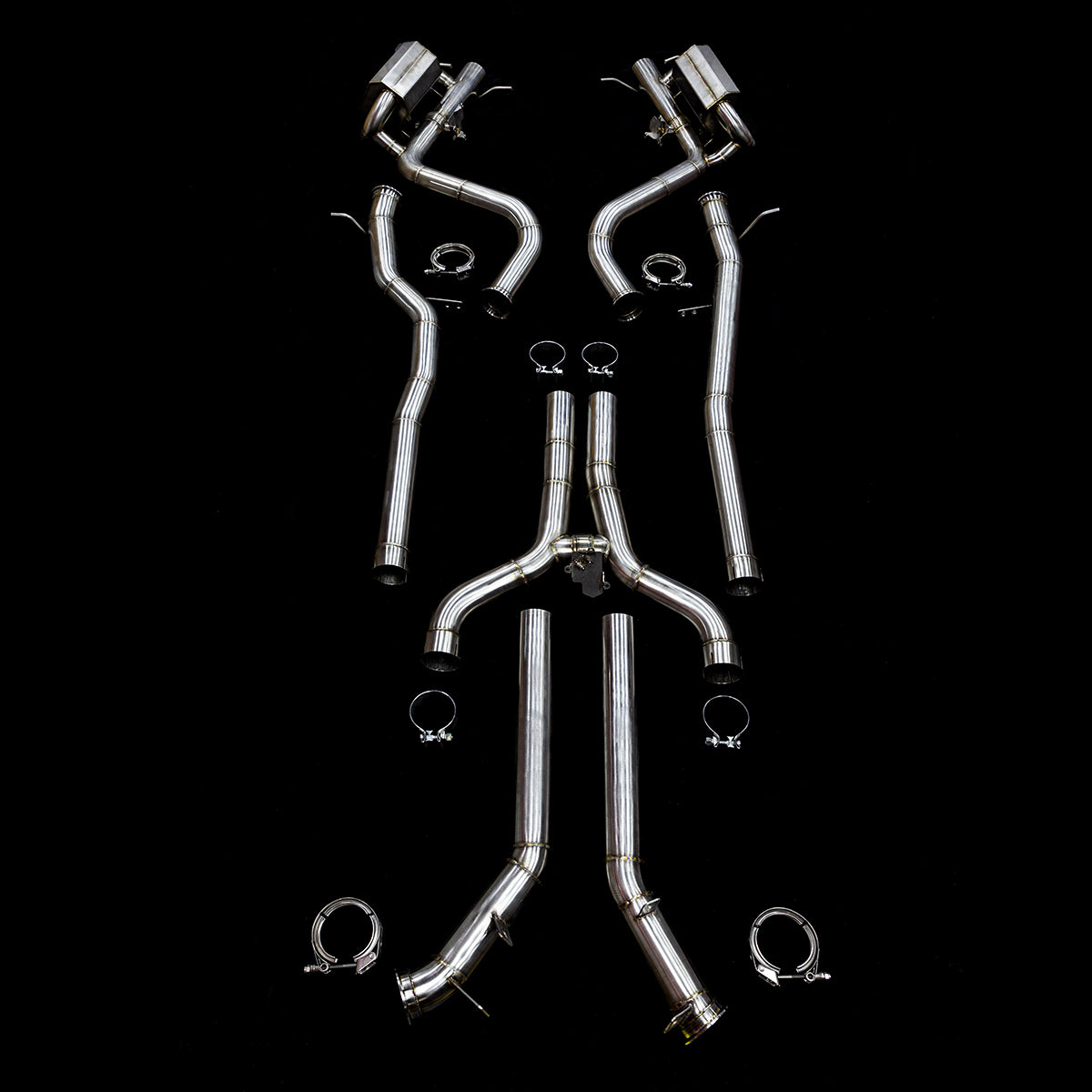 MERCEDES E63(S) AMG M177 (213) VALVED EXHAUST SYSTEM 76MM 3INCH by BlackBoost UAE | USA | EU | CA | CN