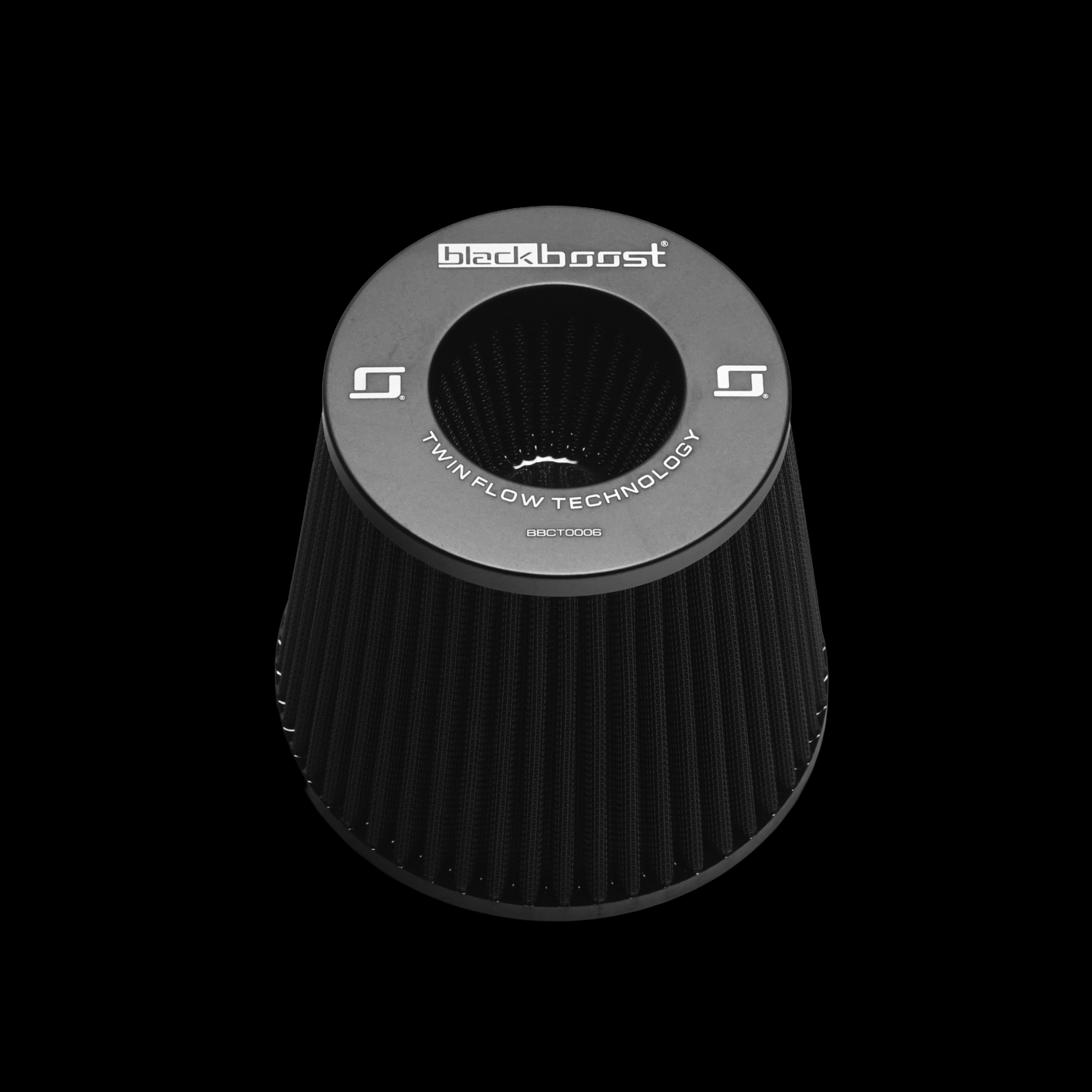 BlackBoost Conical Twin Flow Synthetic Dry Air Filters (5.5" x 180mm)